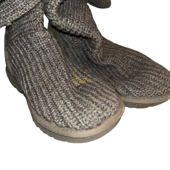 ugg austrailia tall gray sweater knit boots 8 - Picture 6 of 8